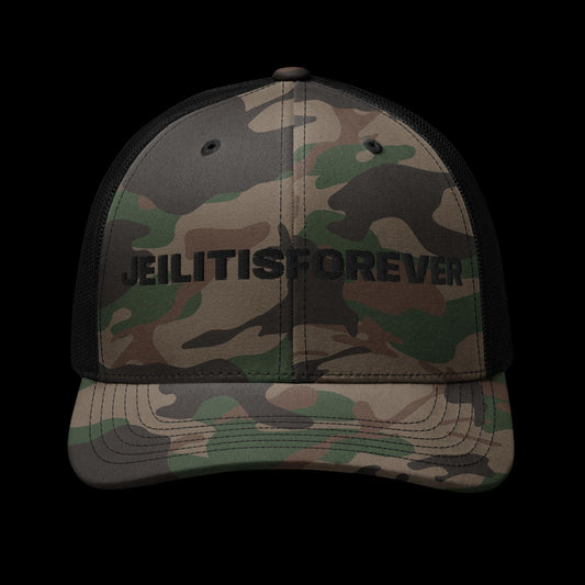 JEILITIS FOREVER CAMOUFLAGED TRUCKER HAT